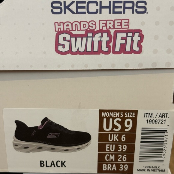 Skechers Women's Slip On Hands Free Swift Fit Shoes - SIZE 9 BLACK New In Box - Picture 5 of 5